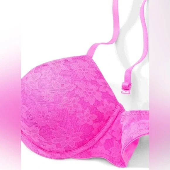 NWT Victorias Secret Pink Wear Everywhere Super Push-Up Bra 34D - Picture 4 of 5